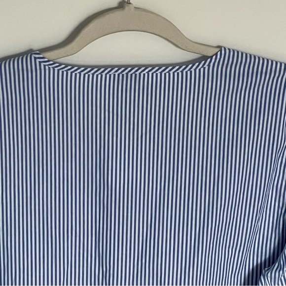 New! J. Crew button shoulder Top blouse stripe blue white 47281 - Picture 6 of 13